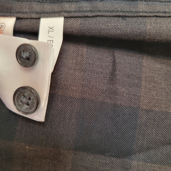 Michael Kors Classic Fit Long Sleeve Button Down Shirt Brown Plaid Lined ,XL - Picture 11 of 11